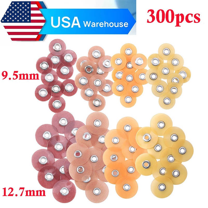 300pcs Dental Sof-Lex Contouring Finishing Polishing Discs 9.5/12.7mm USA
