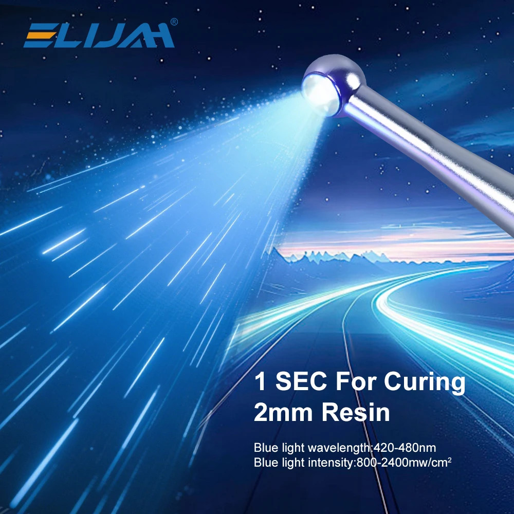 4 Modes Dental Cordless 1S LED Light Cure Lamp Metal Head LED Curing Light 360°