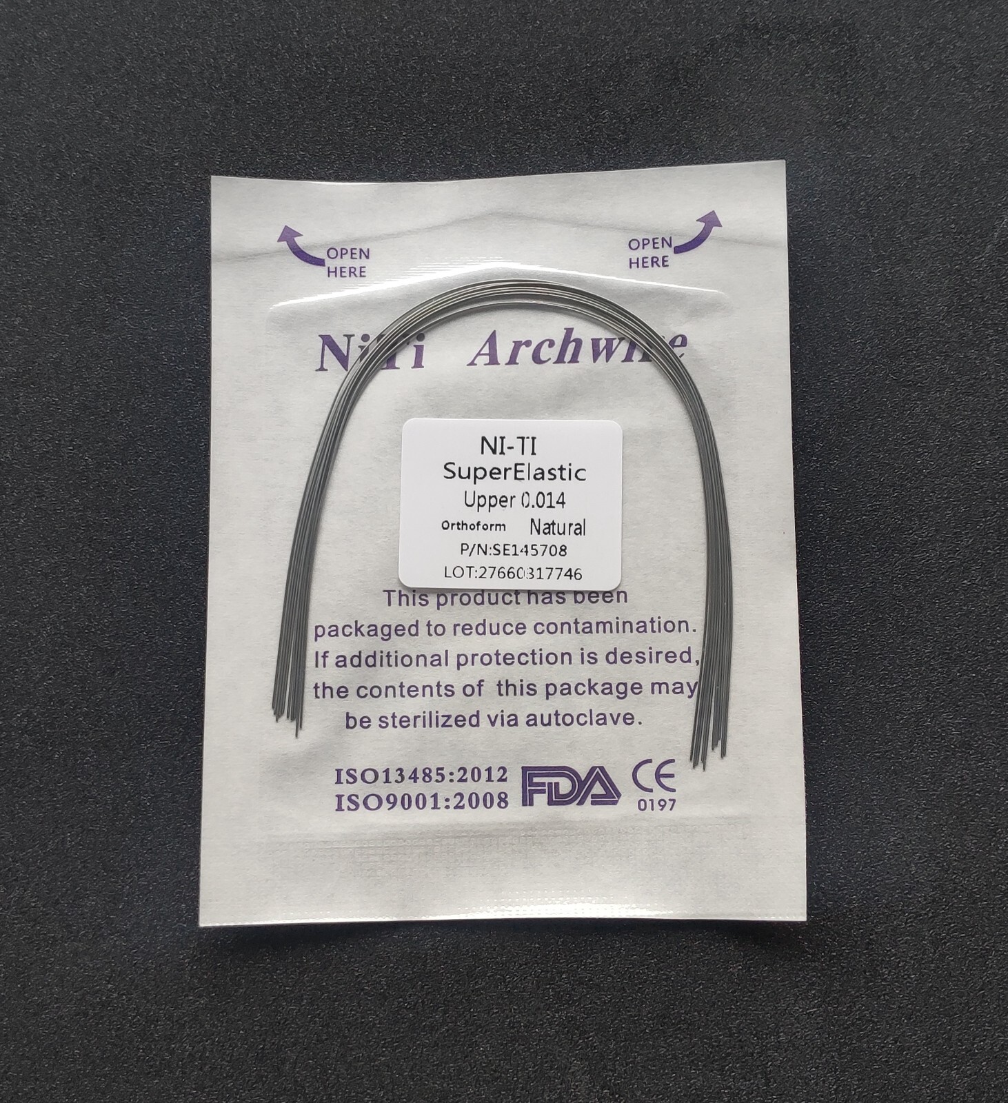 50Packs Dental Orthodontic Super Elastic NITI Arch Wire Round Oval Ovoid/Natural