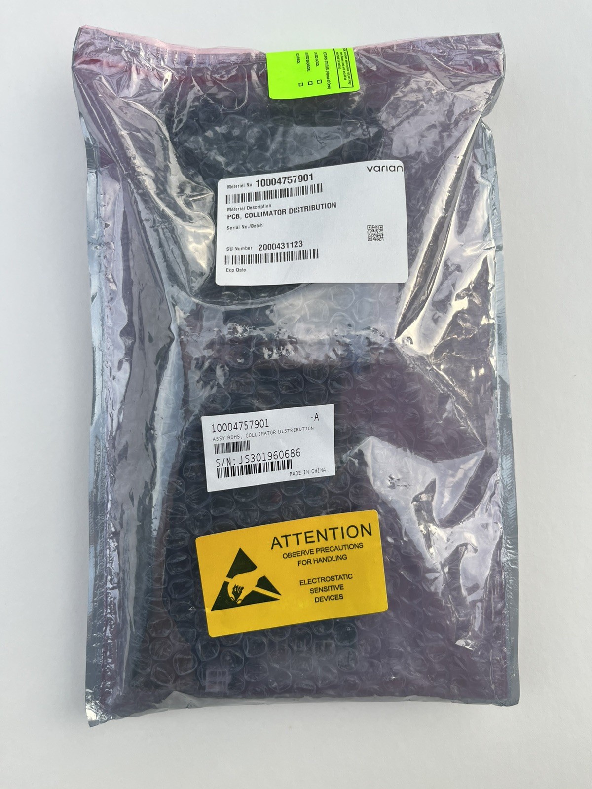 Sealed New Varian 10004757901 PCB Collimator Distribution
