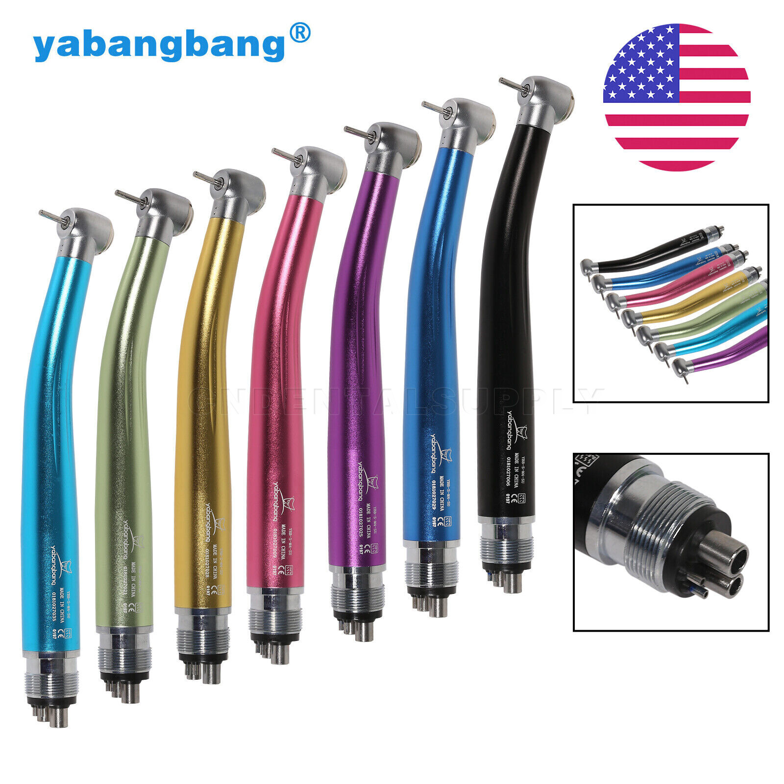 NSK PANA MAX Style Dental High Speed Handpiece Turbine 2/4Holes 7-Colors Rotor