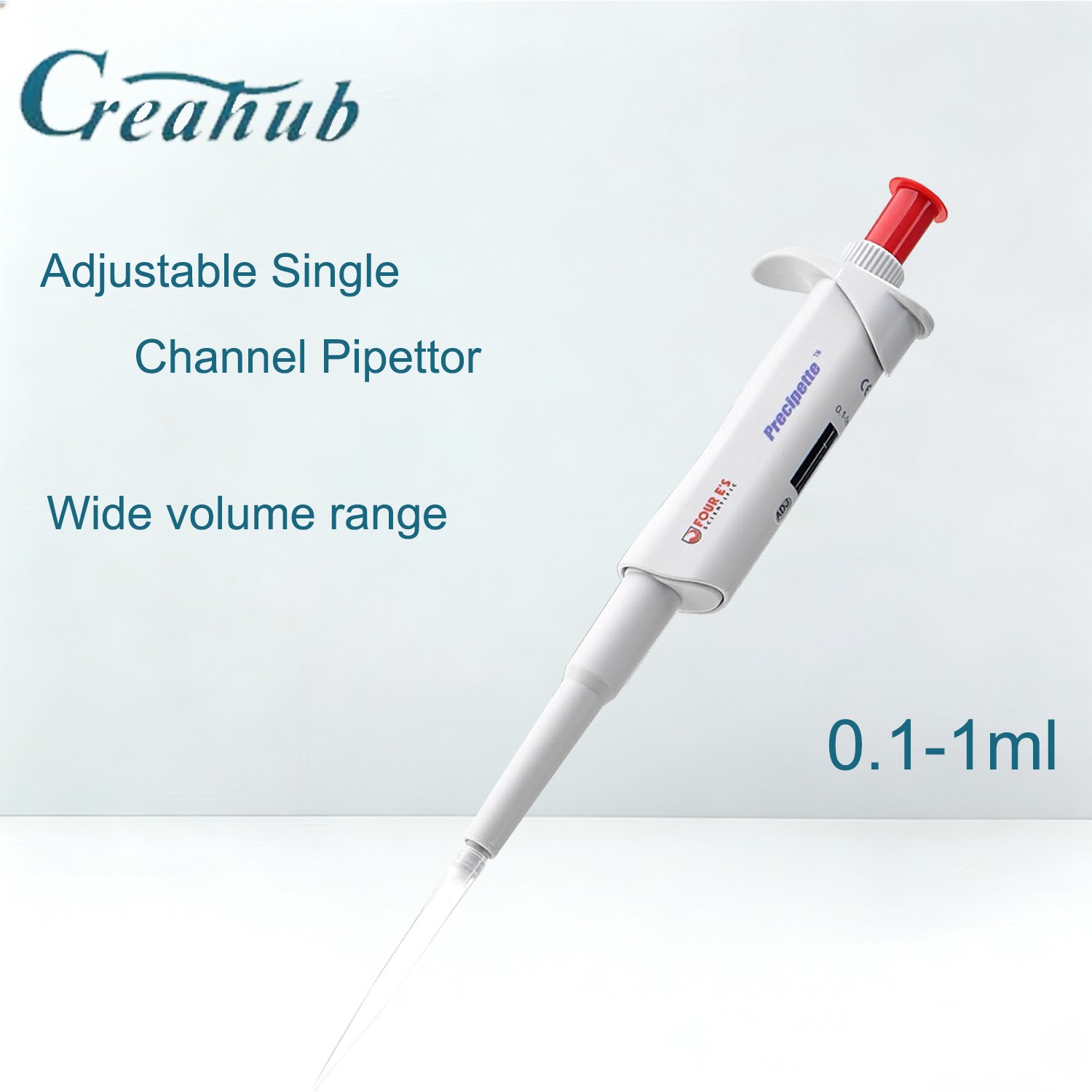 0.1-1ml Single Channel Pipettor Adjustable Micropipette Lab High Precision