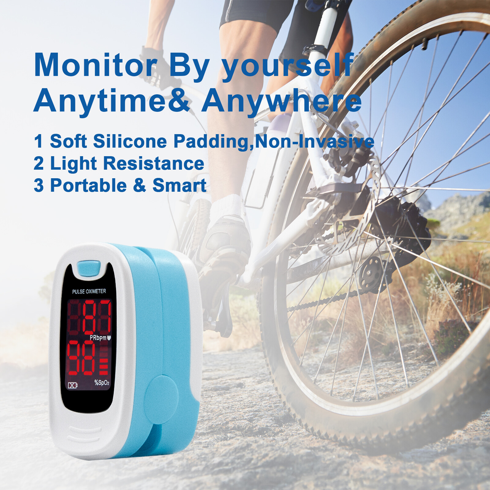 Finger Fingertip Blood Oxygen Meter SPO2 LED Pulse Heart Rate Monitor US stock