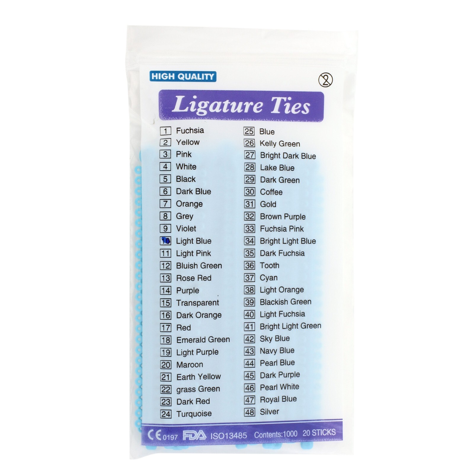 1000pcs Dental Ligature Ties Braces Rubber Bands Orthodontic Elastic 11 Colors