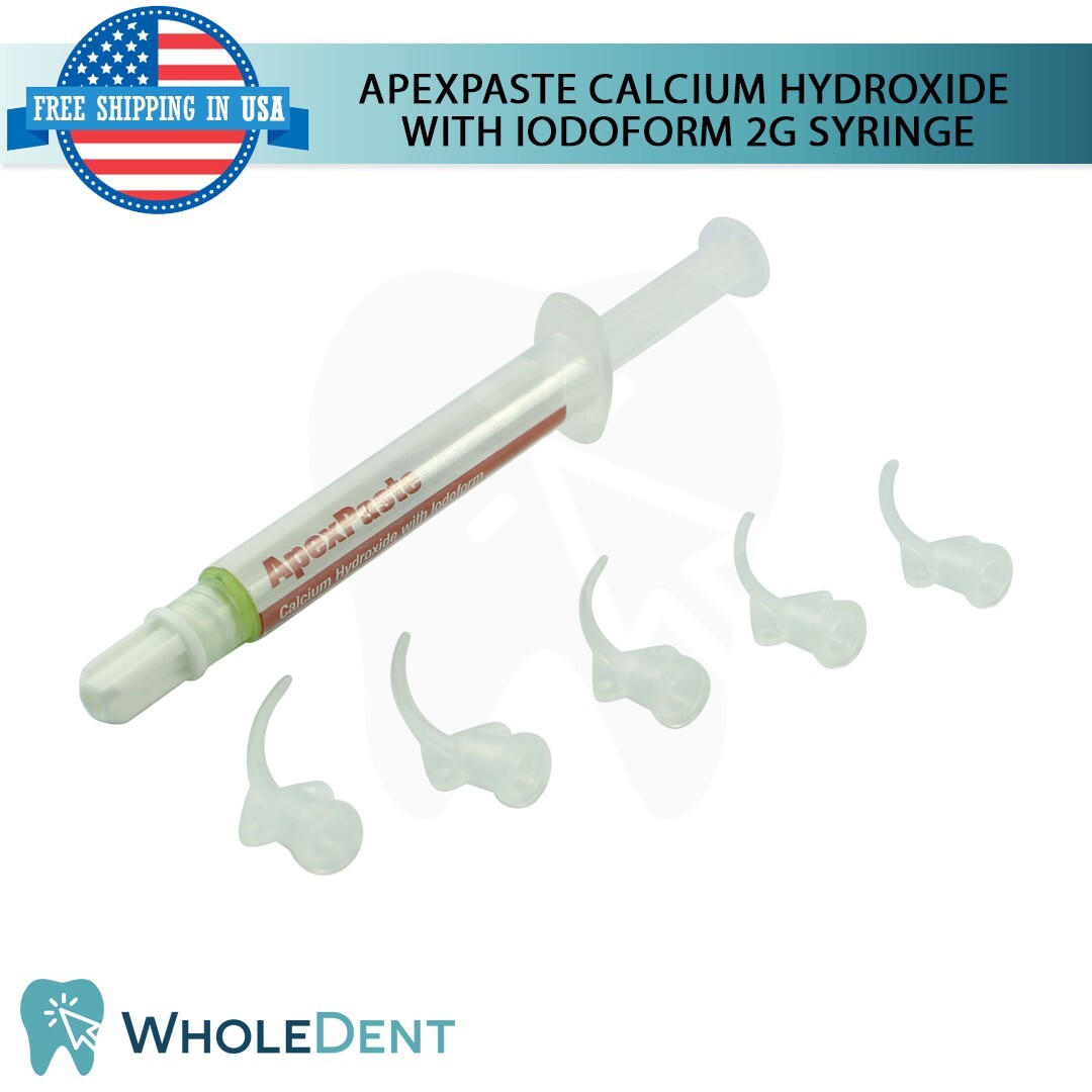 ApexPaste Calcium Hydroxide With Iodoform 2g Syringe For Endodontic Treatments