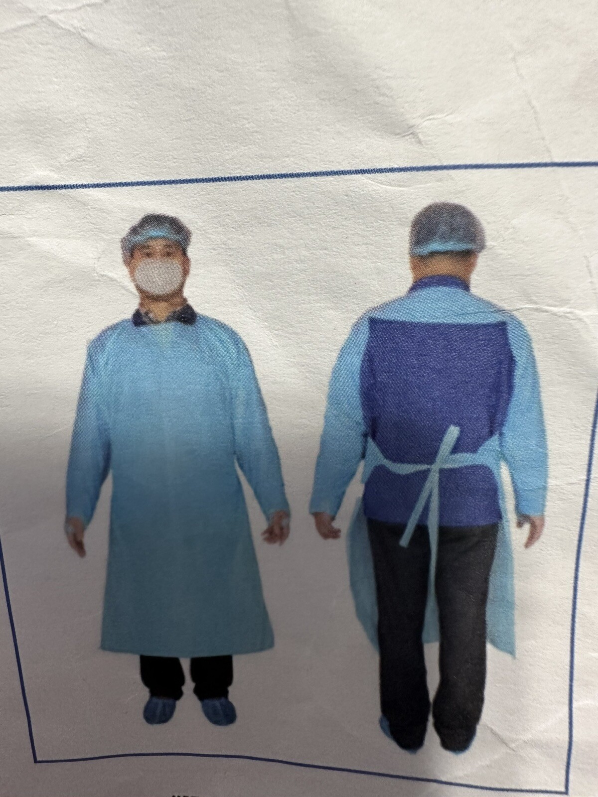 SECURE Non-Surgical Polyethylene Isolation Gown 10 Pack AAMI Level 2 Barrier