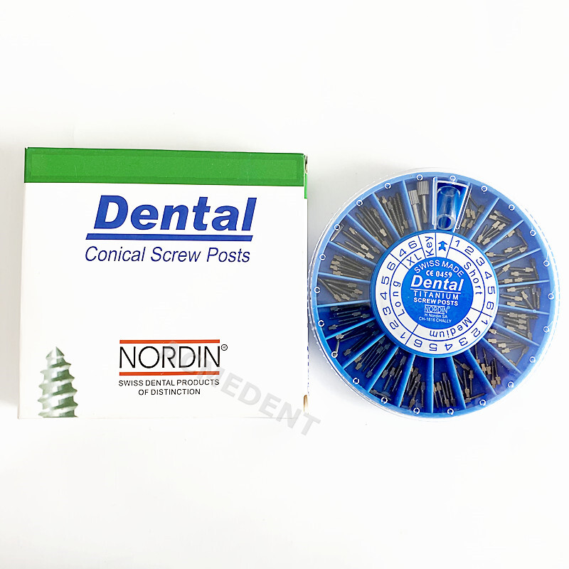 Dental TITANIUM Screw Post Pins Root Canal Conical Core Crown Pin Key 120Pcs/Box