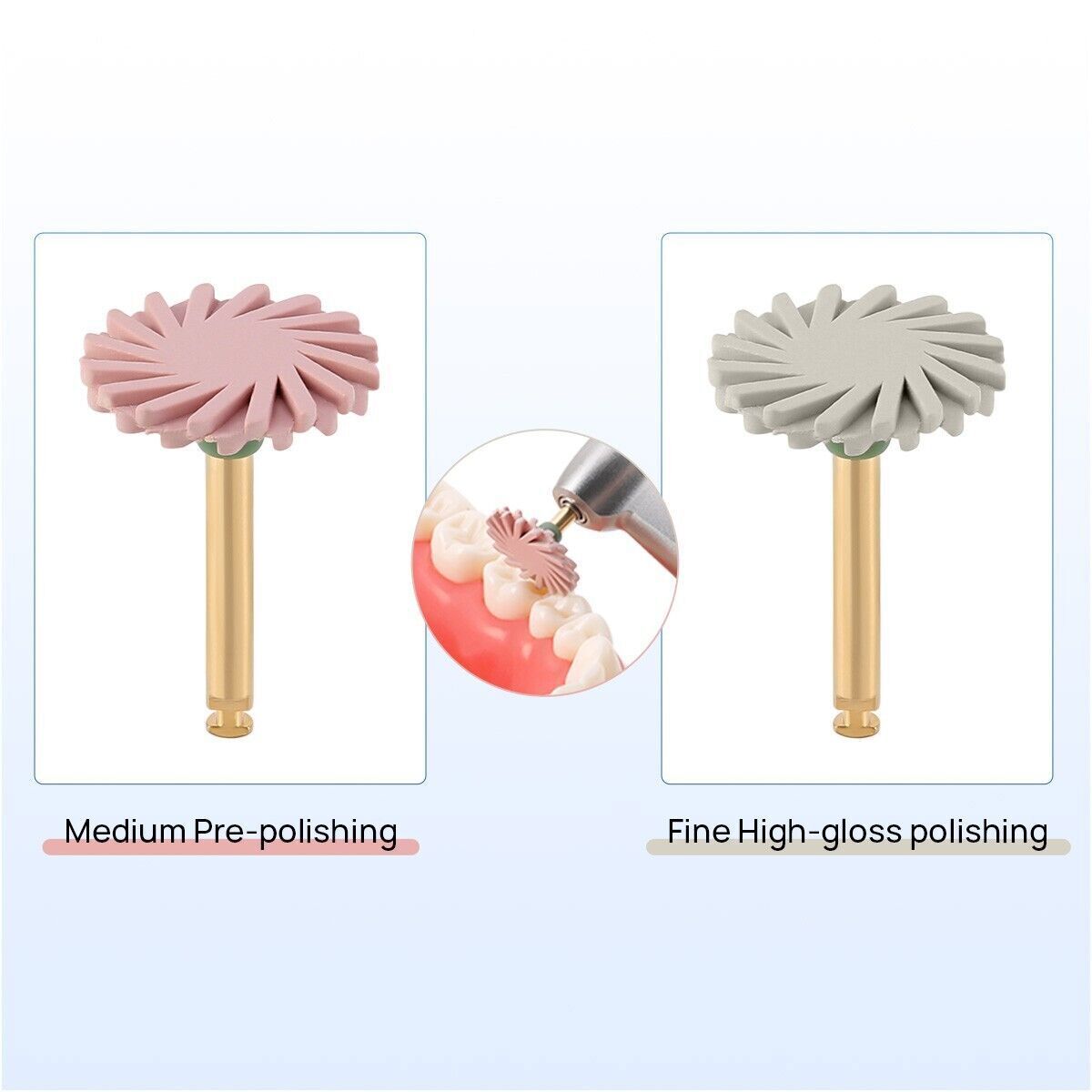 4 Pcs/Box Dental Composite Polishing Wheel Silicone Diamond 135°C Autoclavable