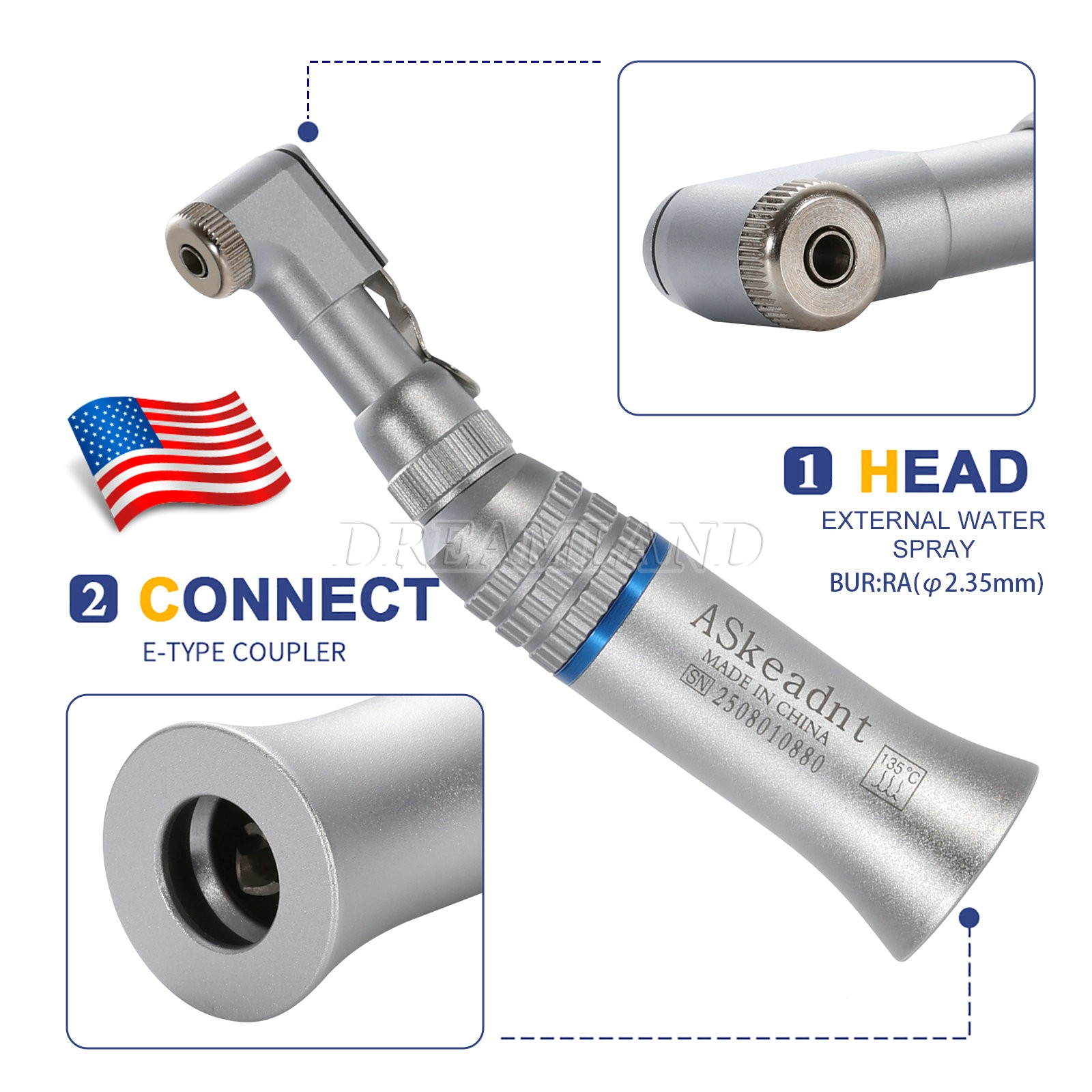 Dental Ultrasonic Scaler Handpiece/Tips/Wrench/fit EMS Woodpecker/NSK/SATELEC