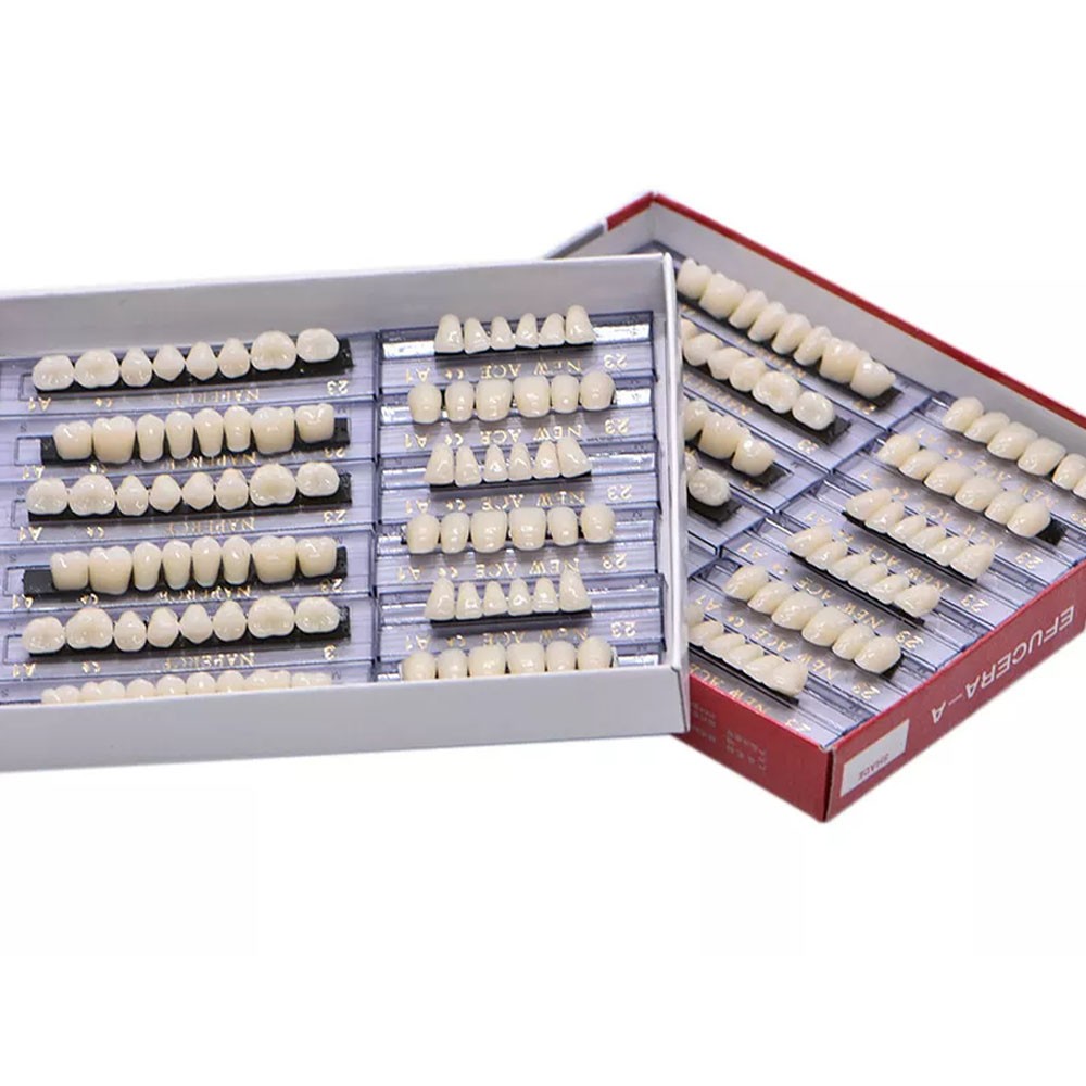 336Pcs Dental Acrylic Resin False Teeth 23#A1 Shade Denture Full Upper Lower HOT