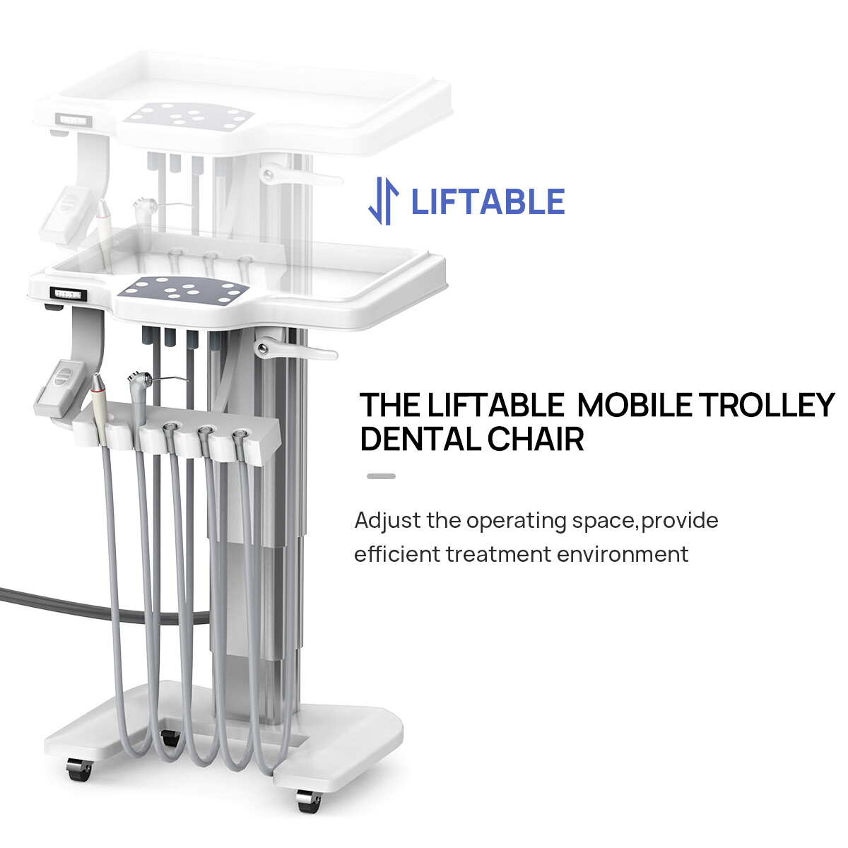 FDA Dental Unit Chair Computer Controlled DC Motor PU Hard Leather+ Doctor Stool
