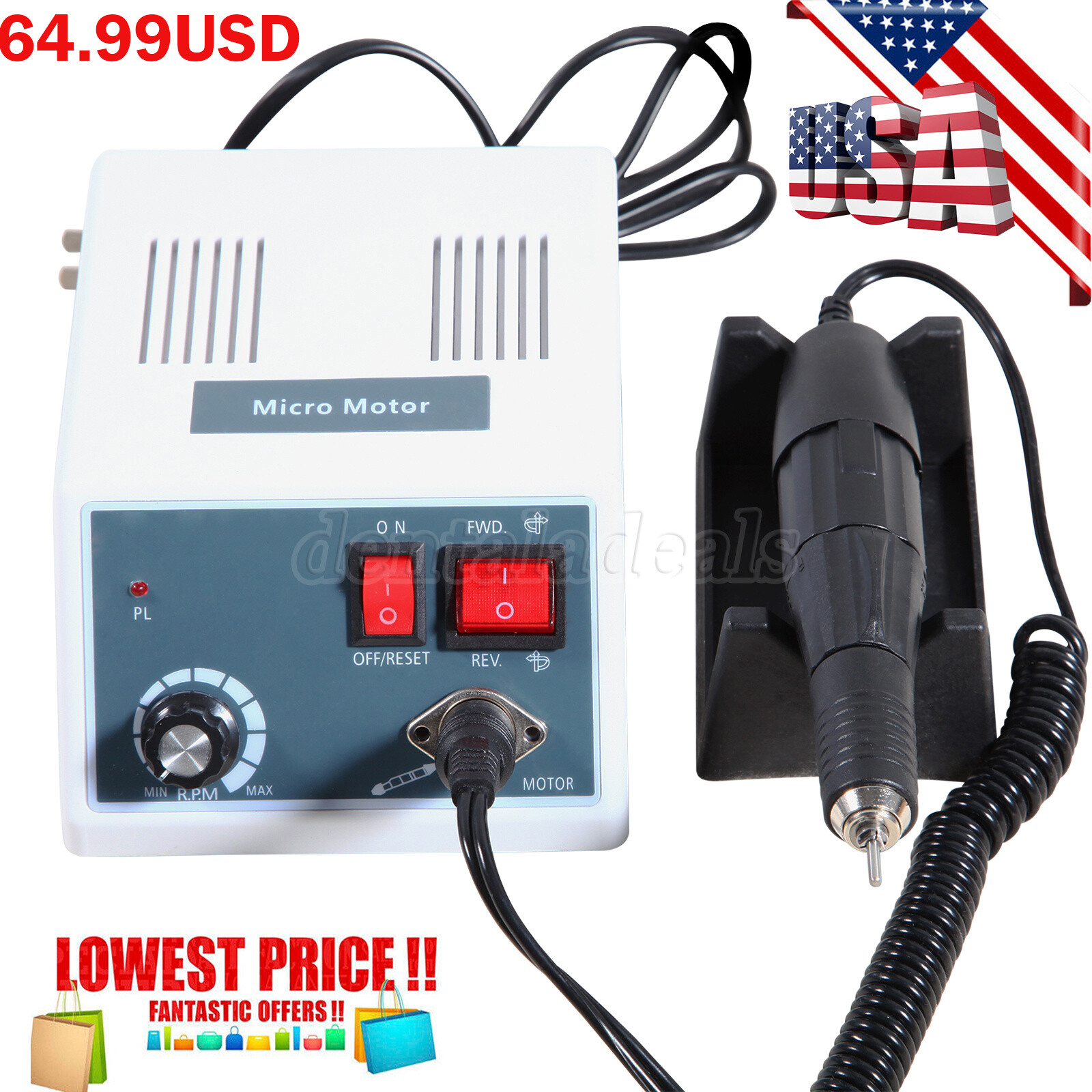 Dental Lab Marathon Electric Micro Motor /35000 RPM Handpiece Polishing 35K rpm