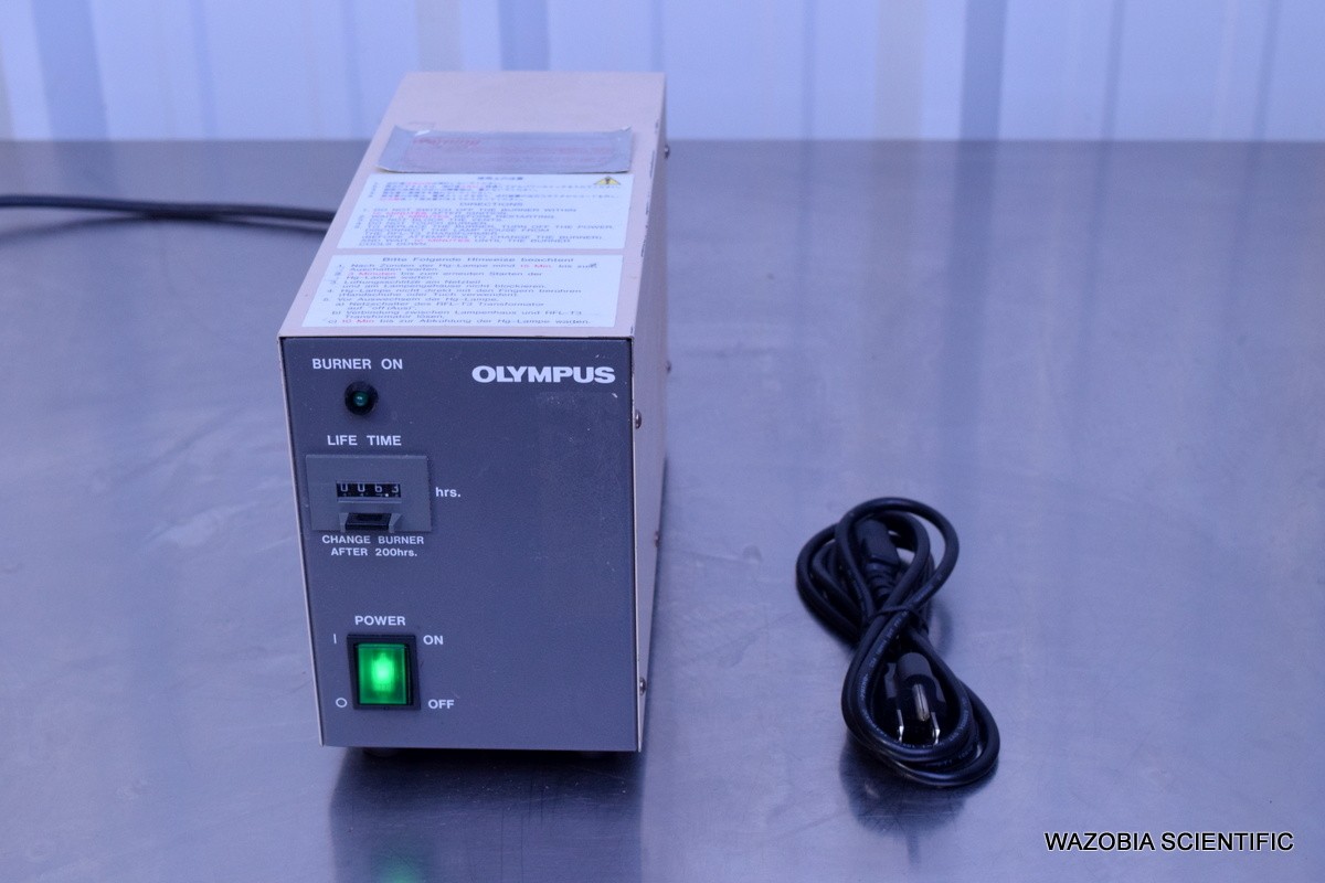 OLYMPUS MICROSCOPE BH2-RFL-T3 POWER SUPPLY FOR 100W HIGH PRESSURE MERCURY BURNER