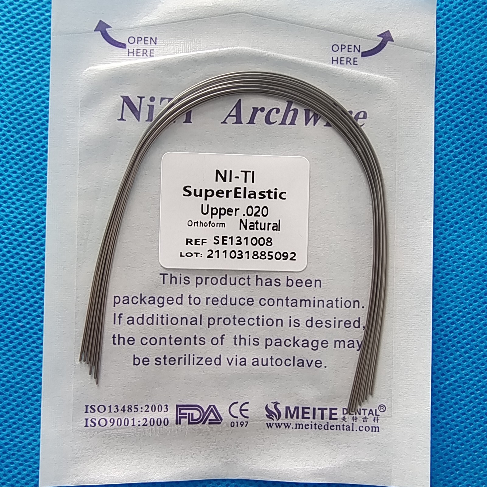 10Packs Dental Super Elastic NITI Arch Wires Orthodontic Round Natural Form Arcs