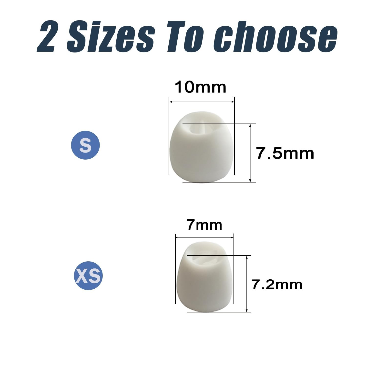 8 Pairs XS/S Extra Small Ear Tips – Fit for Small Ears, Universal Replacement…