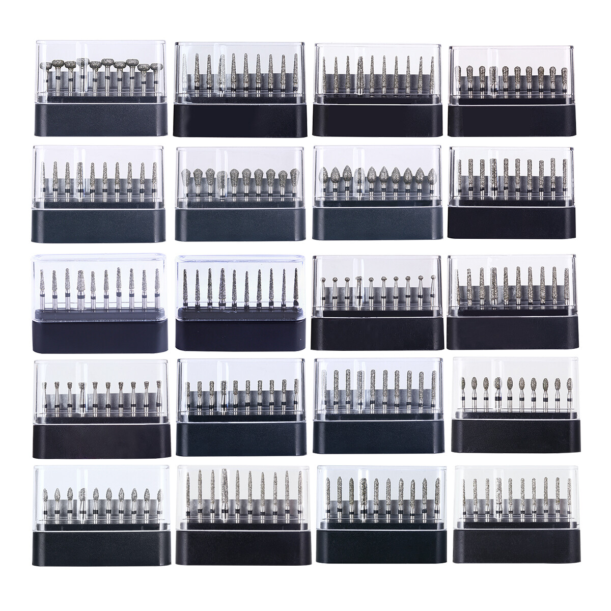 1-100X AZDENT Dental Diamond Burs Set FG Drills Burs for High Speed Handpiece