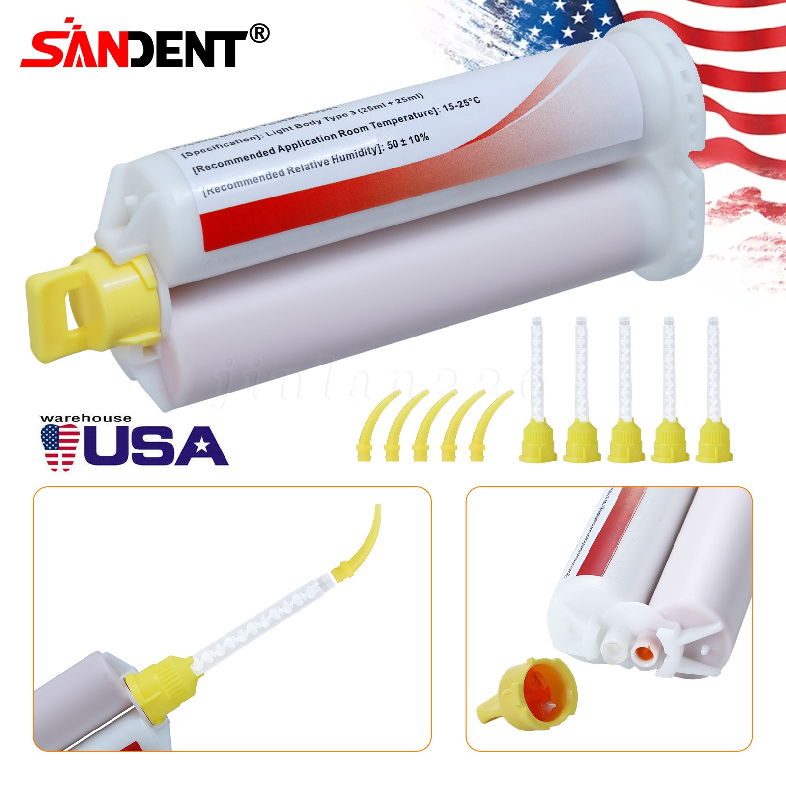 VPS IMPRESSION MATERIAL LIGHT BODY REGULAR SET 2 x 50 ML HYGEDENT USA
