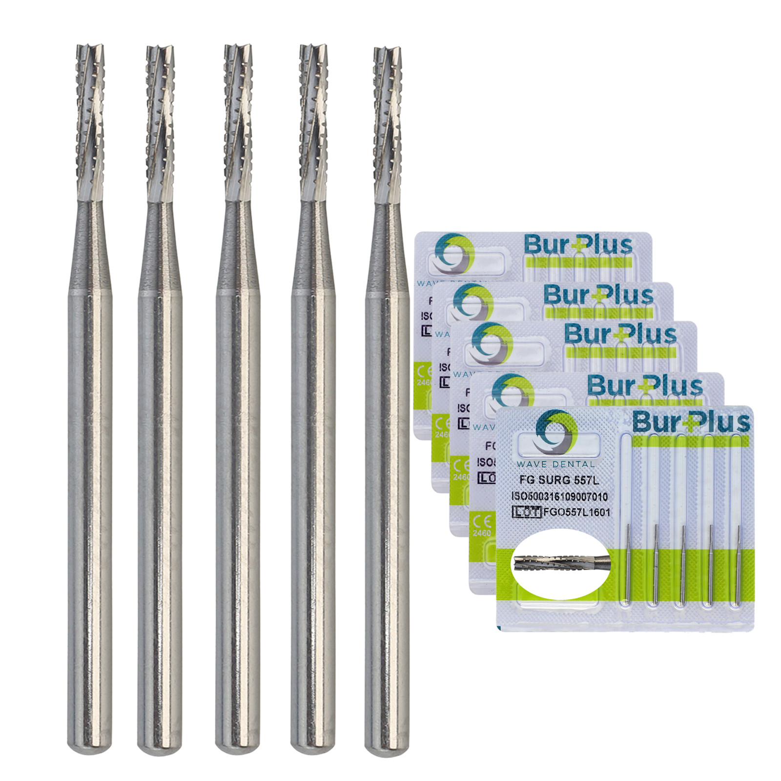 Wave Dental Surgical Burs Carbide Long Shank 557L FG SURG High Speed Drills FGOS