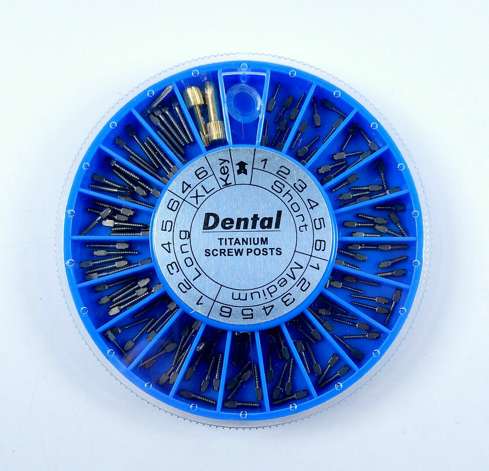 Dental TITANIUM Screw Post Pins Root Canal Conical Core Crown Pin Key 120Pcs/Box