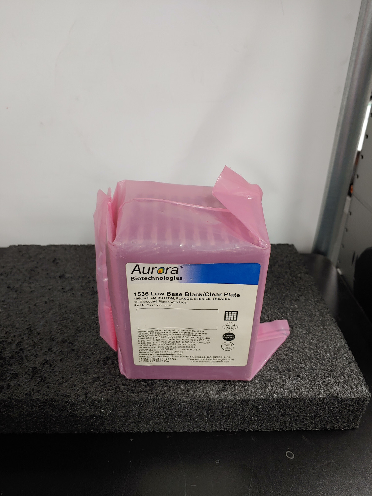 10 Bag AURORA Biotechnologies 1536 Low Base 100um 00029326 Barcode Plates w Lids