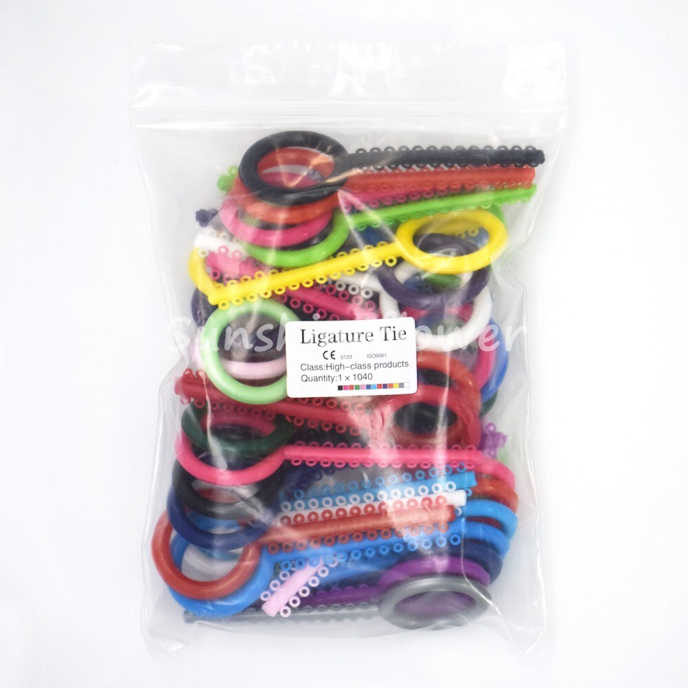 Dental Orthodontic Elastic Rubber Bands Ligature Ties 1040 pcs/pack