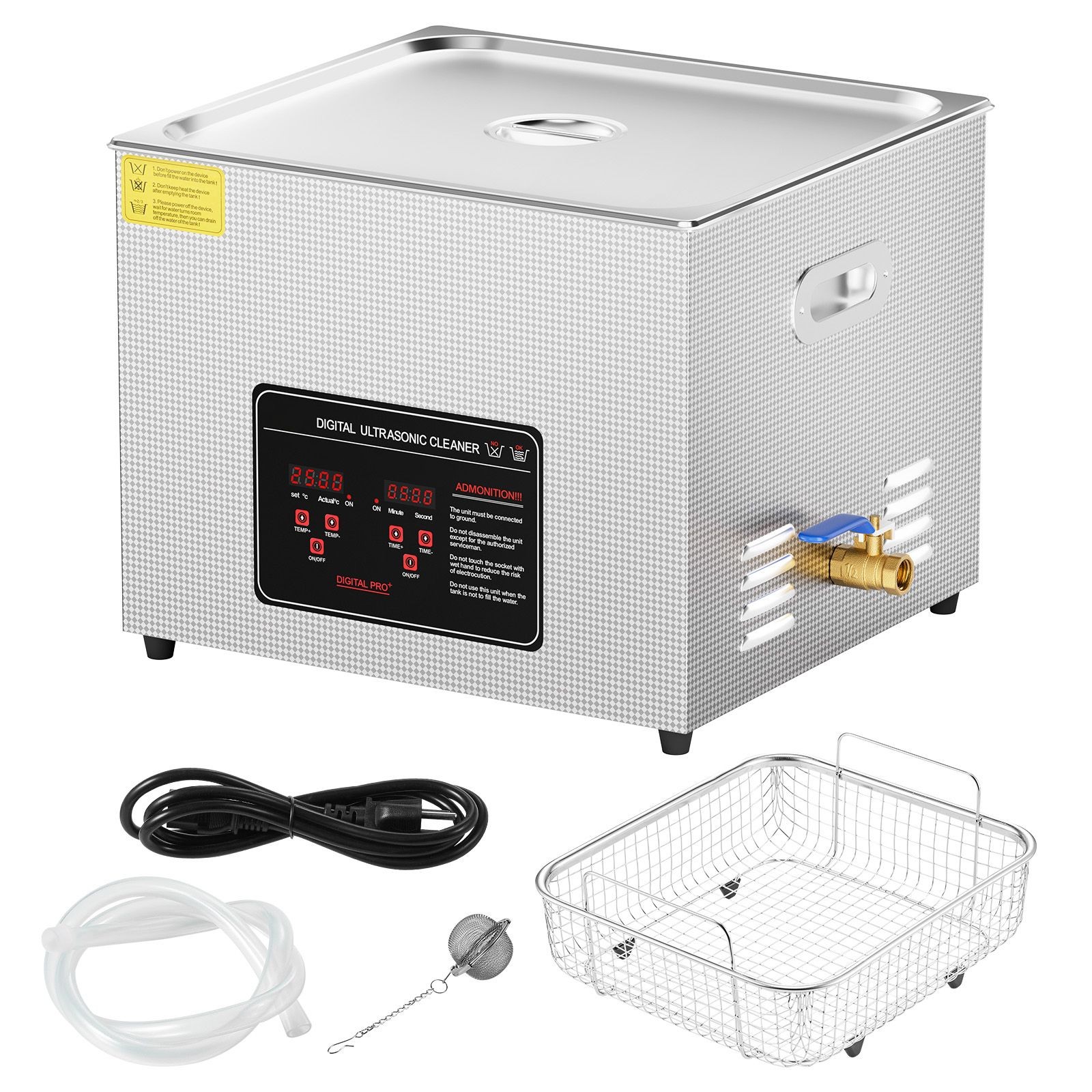 Ultrasonic Cleaner, 15L Professional 360W Cleaning Machine with Timer & Heater