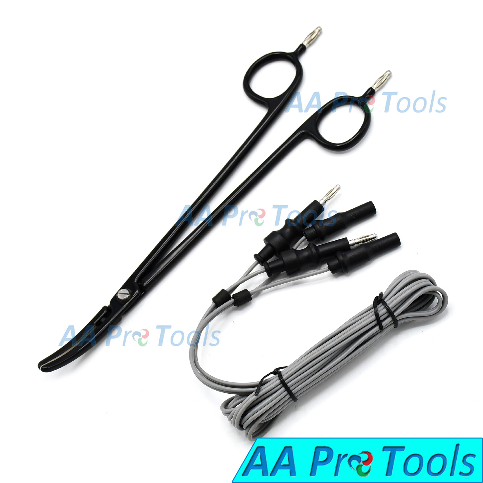 Bipolar Forceps Artery Sealer 9.5″ Reusable 4mm Pin Non-Stick Silicon Cord Black