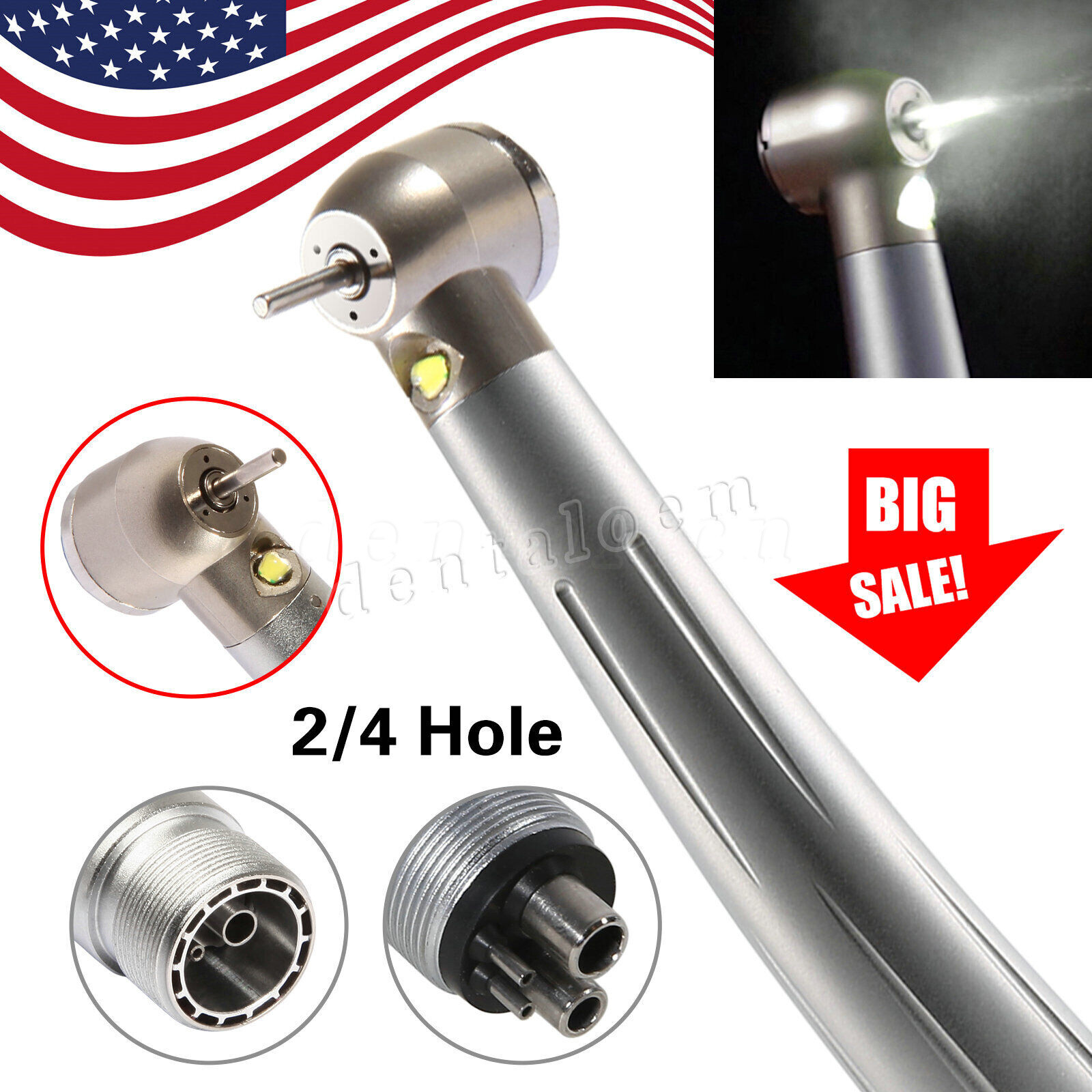 1-10 Turbina LED 2/4 orificios con pieza mano de alta velocidad dental NSK Style