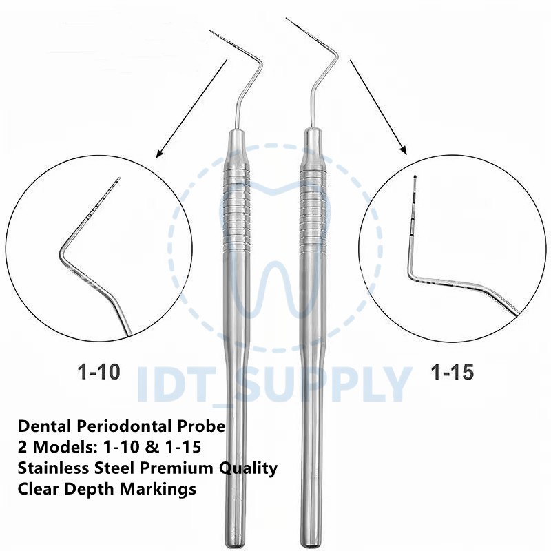 Dental Periodontal Probe 1-10 1-15 Stainless Steel Autoclavable Scaling