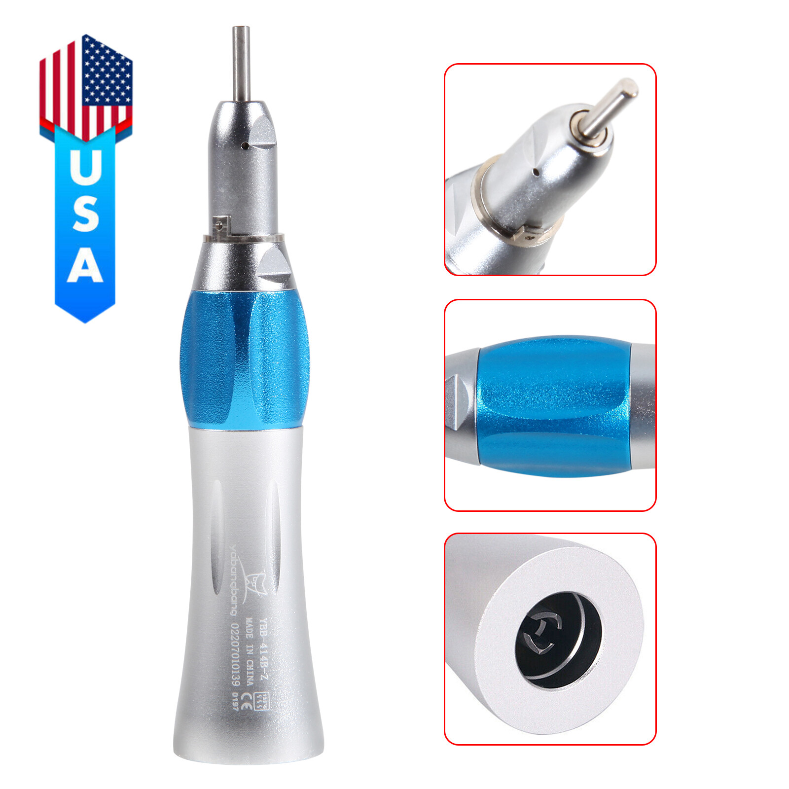 Low Speed Straight Air Motor Nosecone Handpiece 4Holes YAD4 Dental