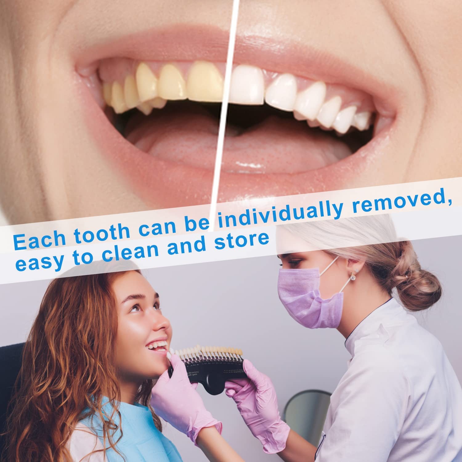 Ezgo Professional 3D R-20 Dental Teeth Whitening Shade Guide For Dentist