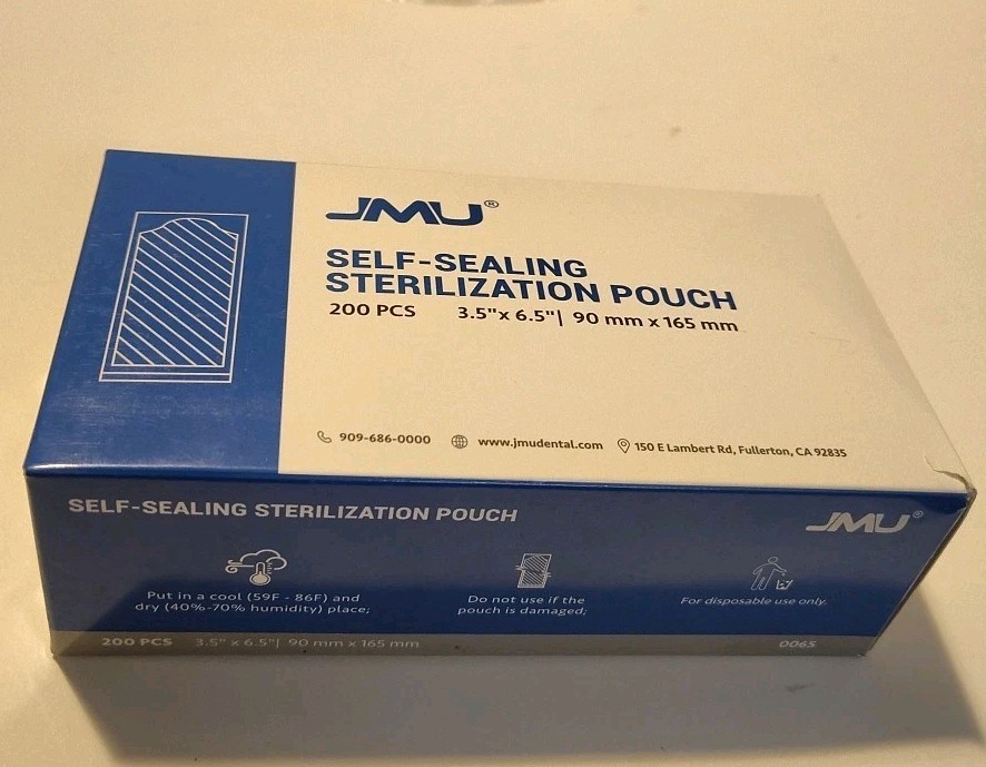 1000pcs Self-Sealing Sterilization Autoclave Pouch 3.5×6.5″ Blue Sterilizer Bags