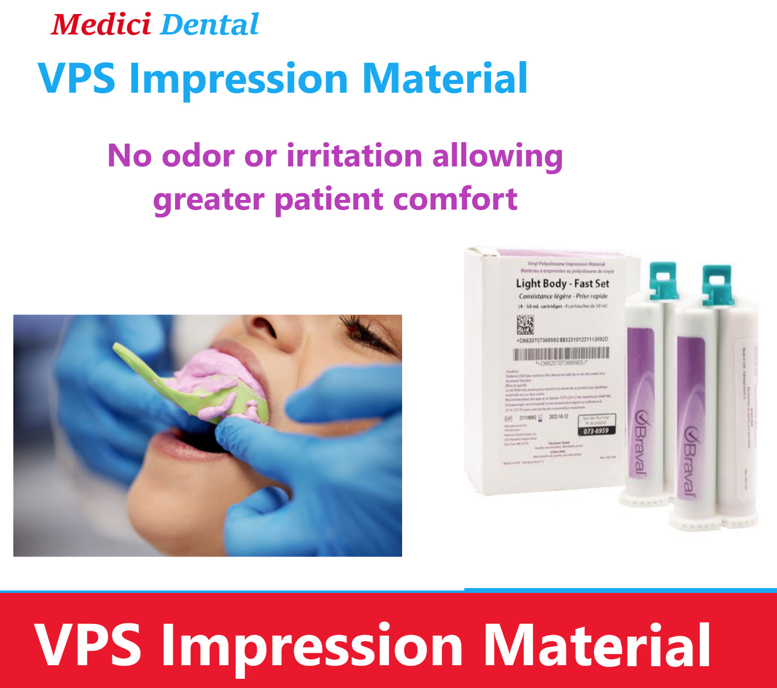 MARK3 Dental VPS Impression Material Light Body Fast or Regular Set Alginate USA