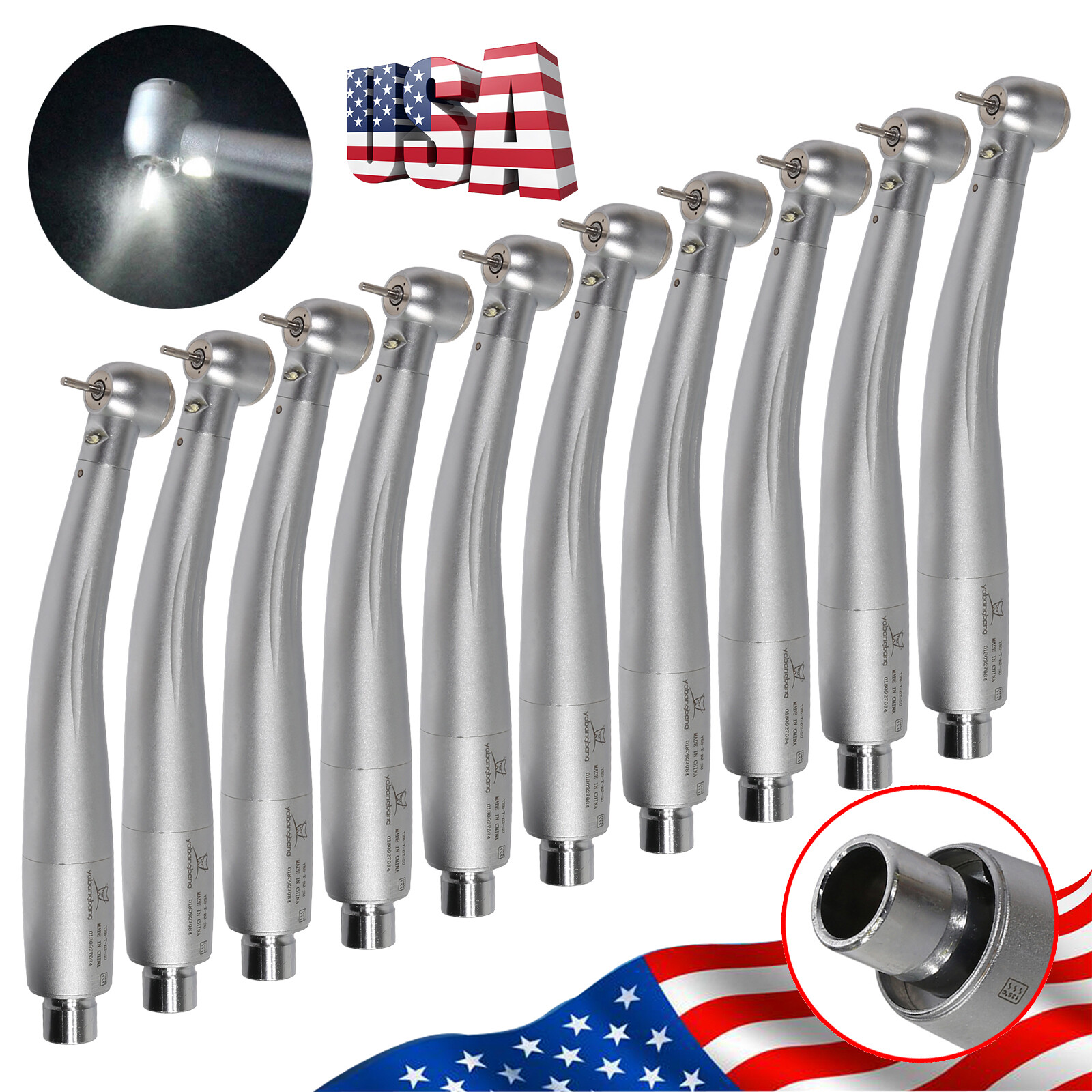 Large Torque Dental High Speed Handpiece LED E-genaerator For NSK Coupler 2H/4H