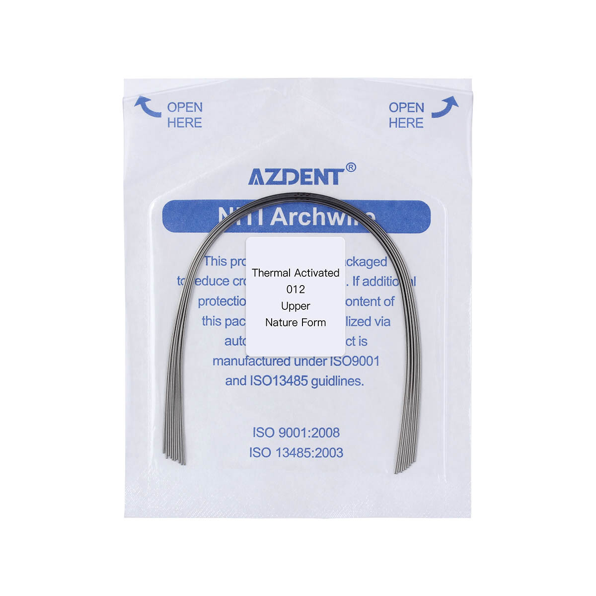 10pcs AZDENT Dental Orthodontic Thermal Activated Niti Round Arch Wire Natural
