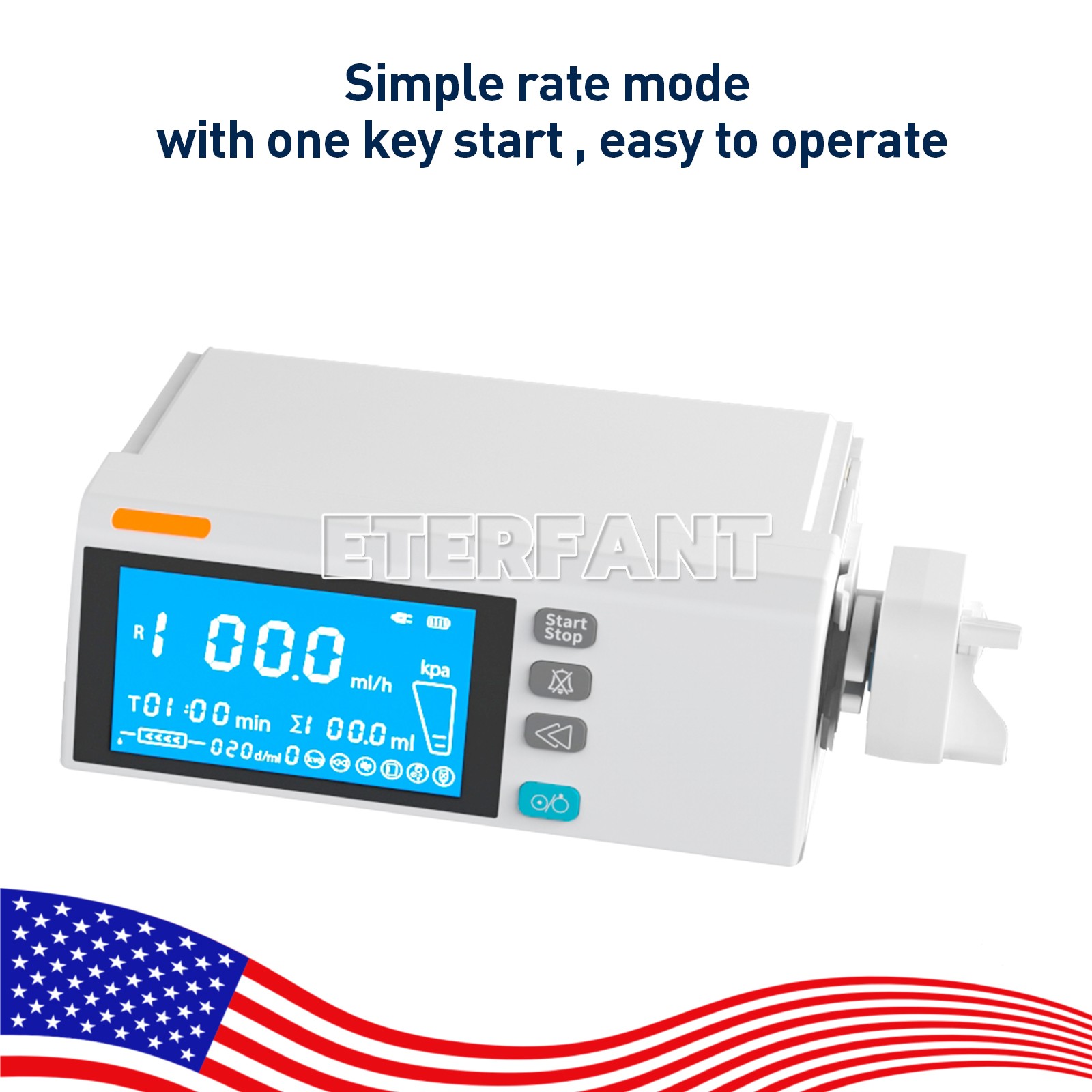Medical/Lab Use Syringe Pump 4.3 Inch Color Touch Screen Stackable Design