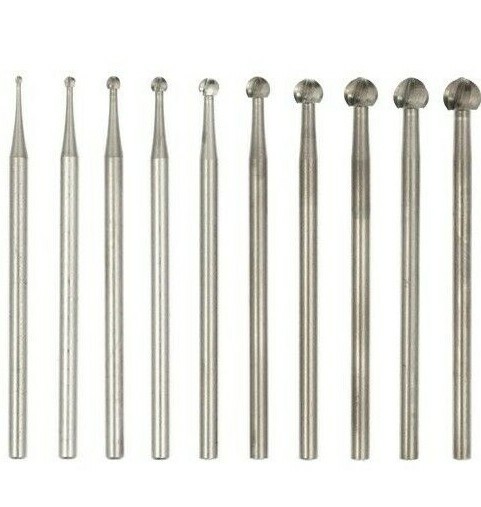Round Carbide Burs for Friction Grip High FG (Choose Your Size & Qty) 19mm 26mm