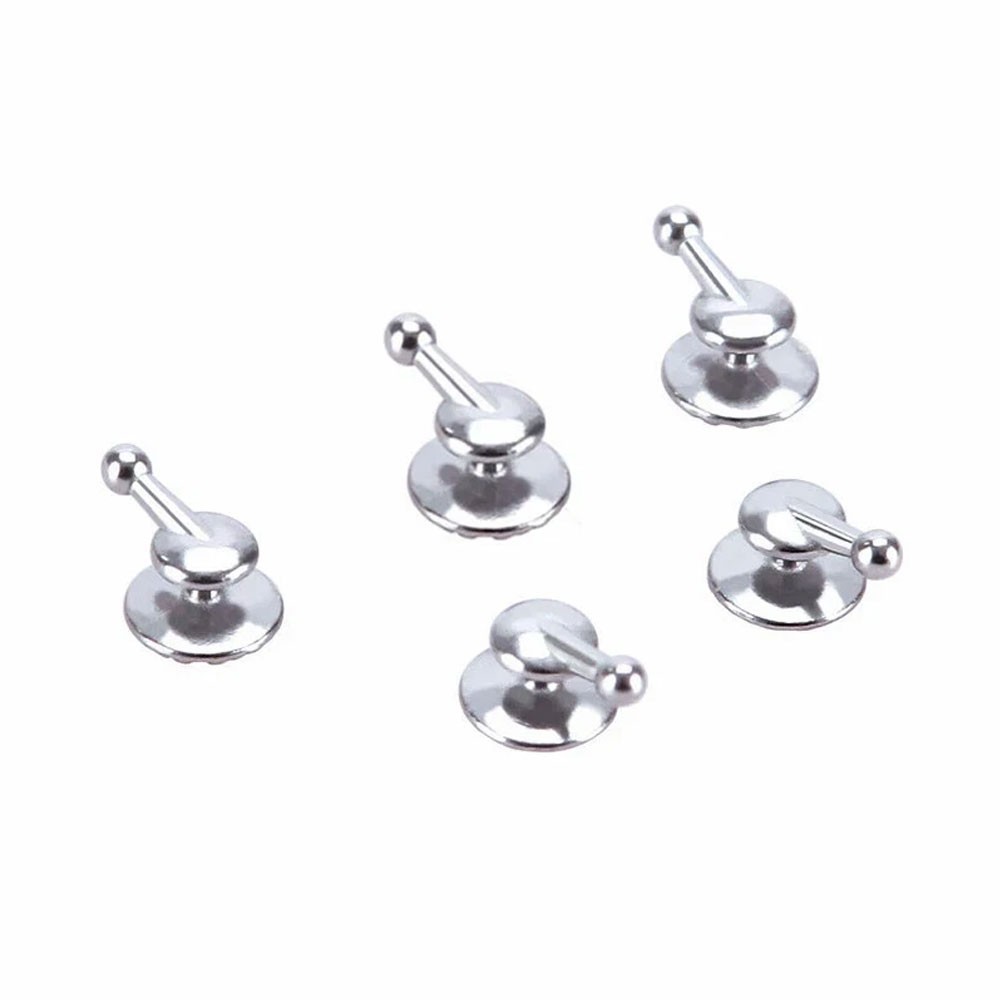 10Pcs Dental Orthodontic Bondable Lingual Buttons with Hook Round Base