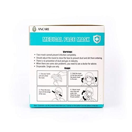 ASTM Level 3 Face Masks 4-Ply, Disposable Surgical Medical Shield Tulip – 50