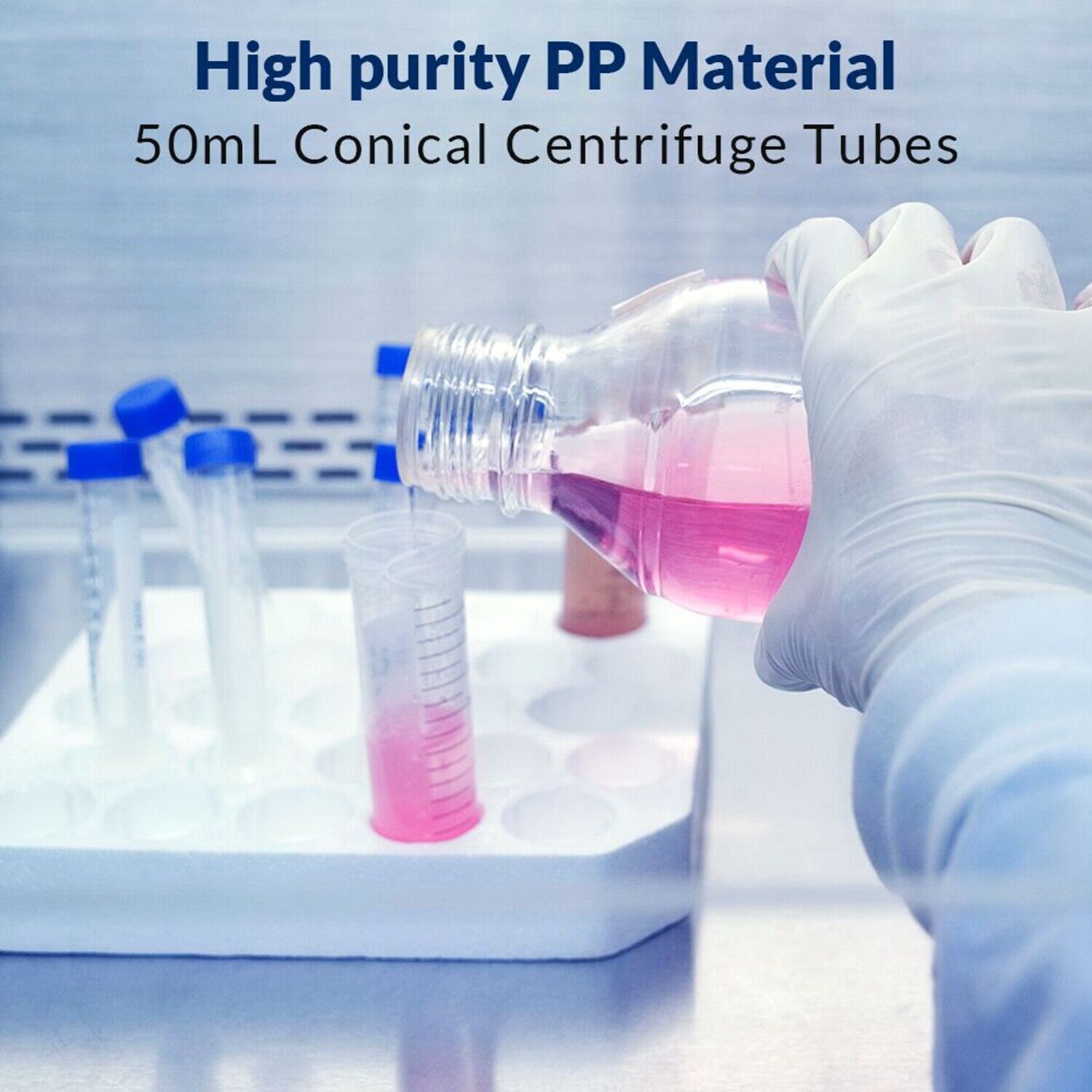 100PCS PES Syringe Filters 0.22μm 13mm/25mm/33mm + 50mL Conical Centrifuge Tubes
