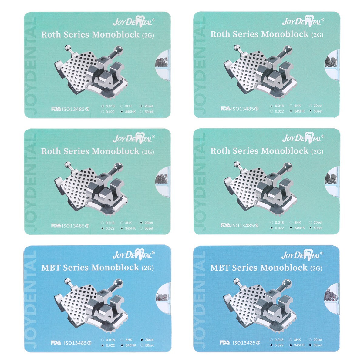 AZDENT Dental Ortho MIM Monoblock Braces Brackets Mini Roth MBT.022 /Buccal Tube