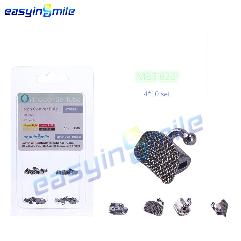 40Pc Easyinsmile Dental Orthodontic Buccal Tube Split 2ND Molar MBT022 Bondable