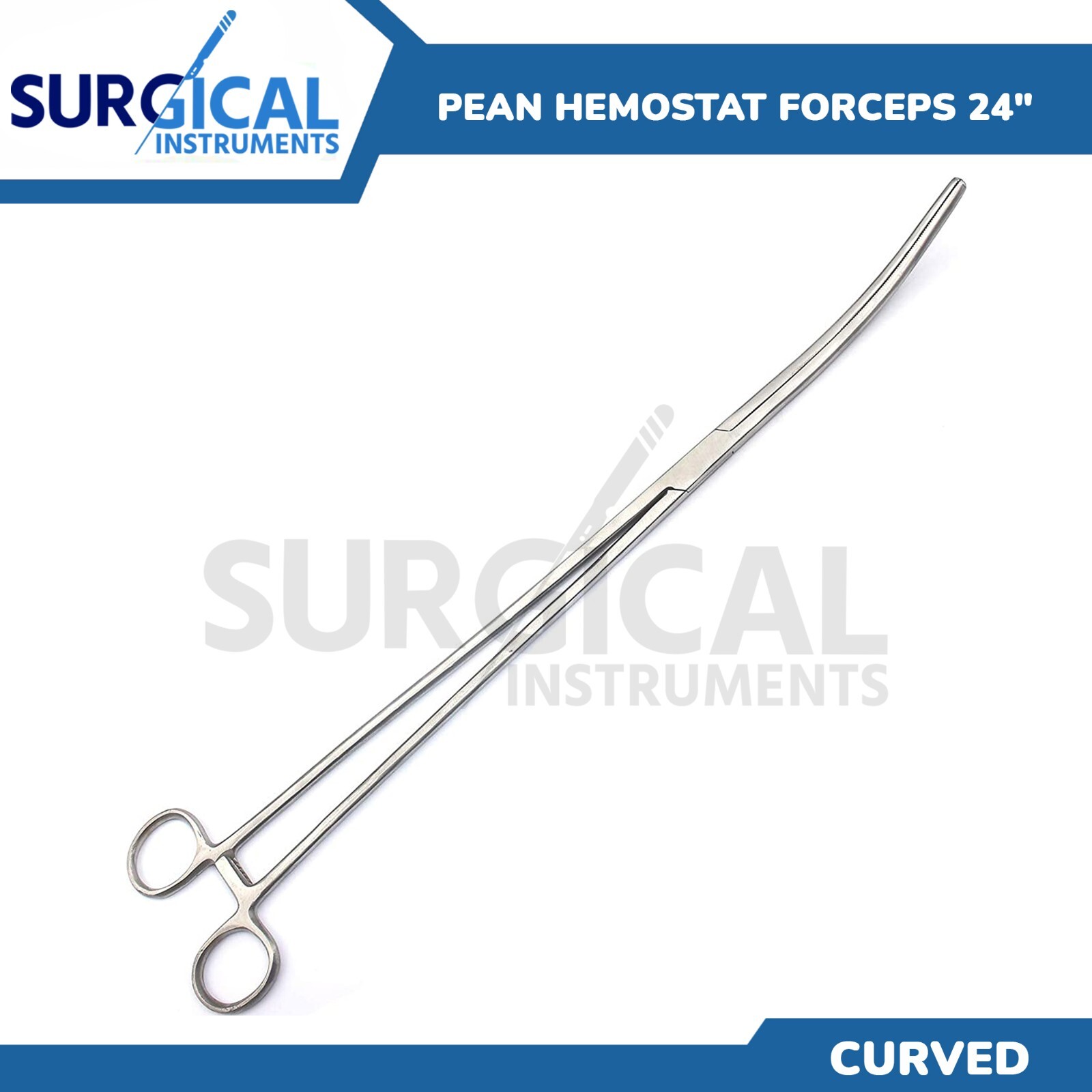 Rochester Pean Hemostat Forceps 24″ Curved Stainless Steel German Grade