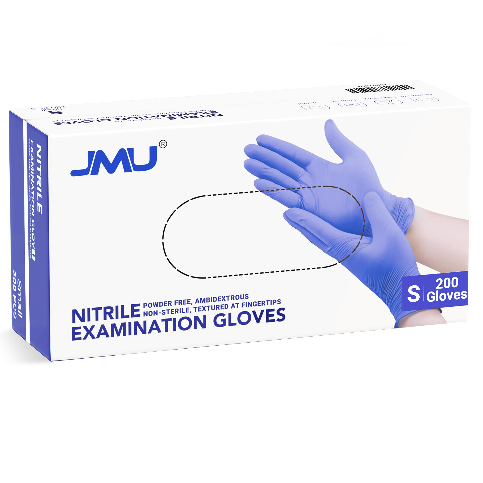 JMU Disposable Nitrile Gloves 3.5Mil Textured Exam Gloves Cleaning Cooking Glove