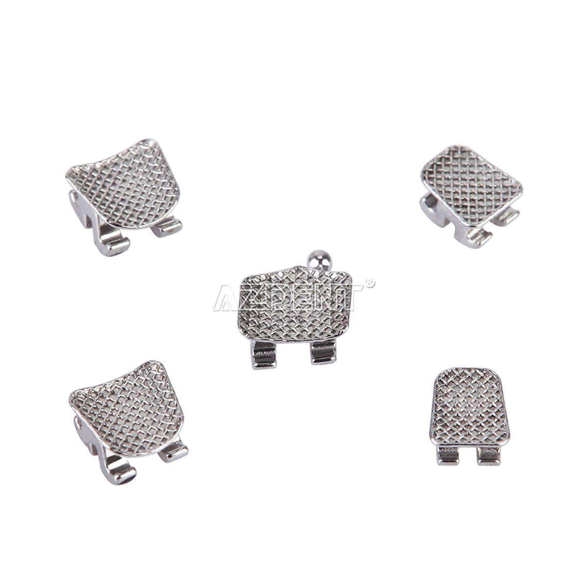 AZDENT Dental Ortho Metal Brackets Mini/Standard Roth/MBT 018/022 Hooks 3/3-4-5