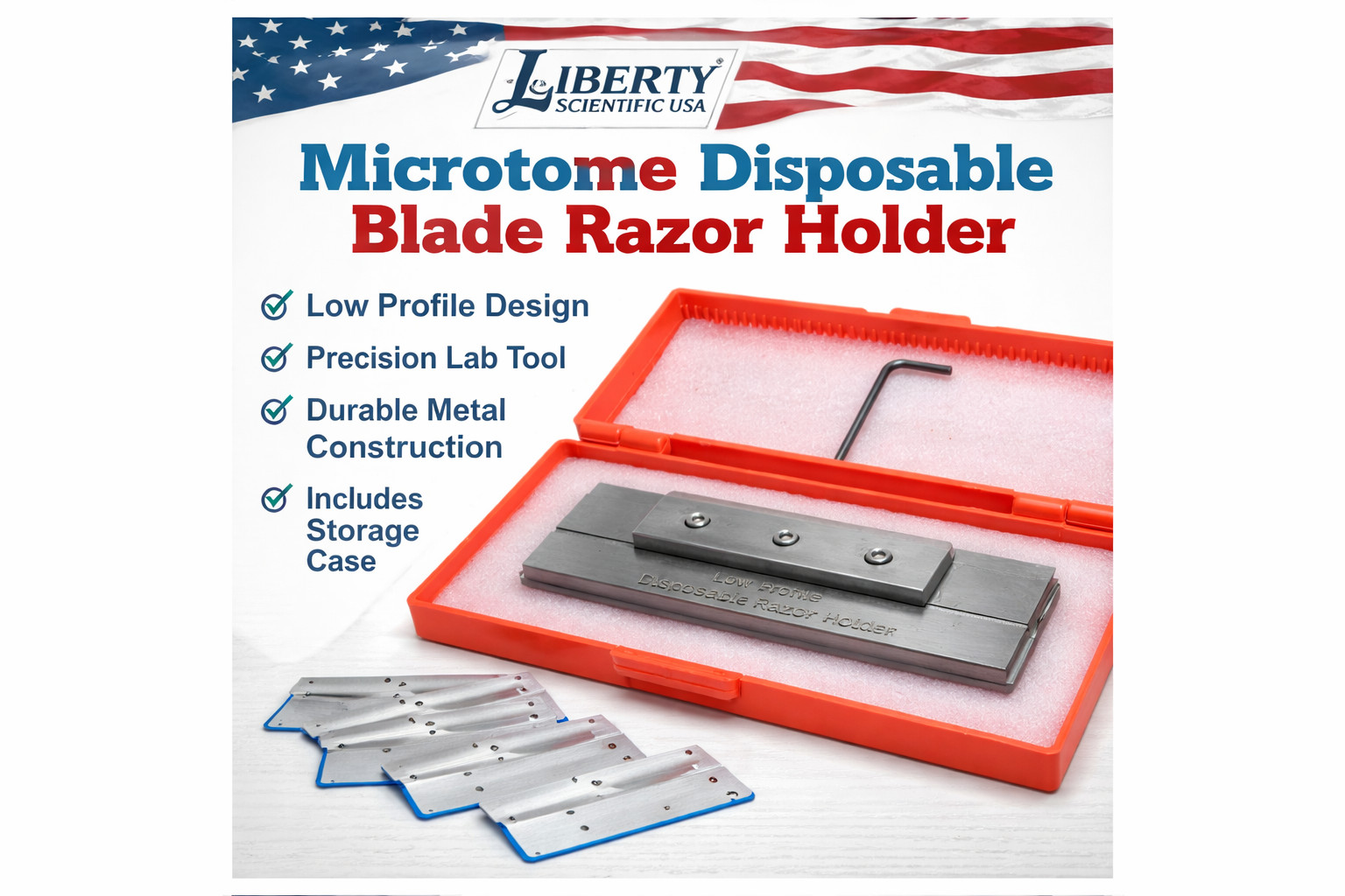 Microtome Disposable Blade Razor Holder Low Profile Histology Lab Tool – LIBERTY