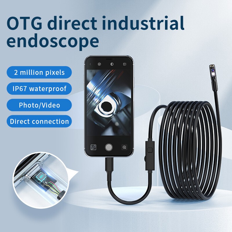 HD Endoscope Inspection Camera Waterproof Plumbing Drain Automotive Borescope