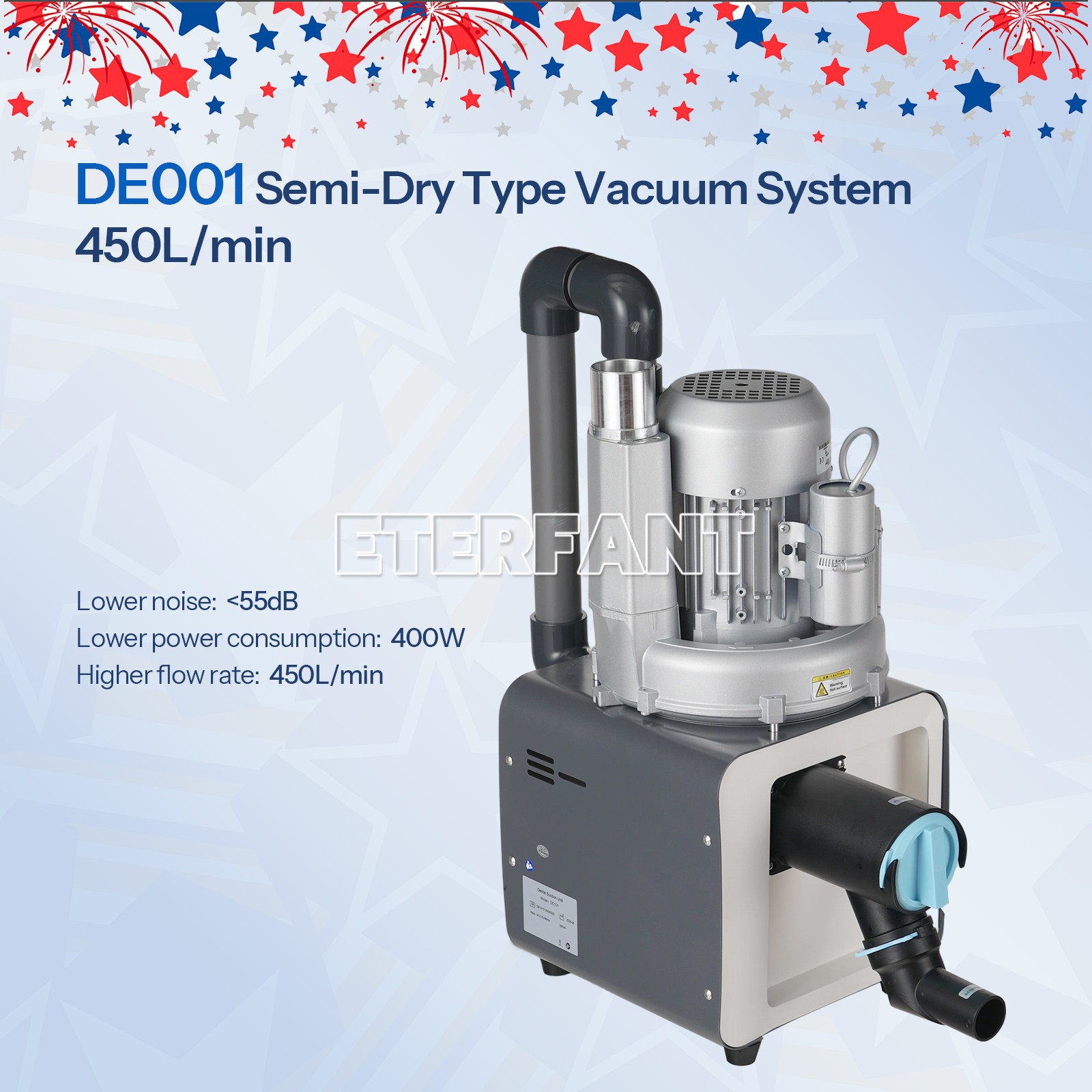Dental Electric Mobile Suction Machine Vacuum Pump System Semi-Dry/High Volume