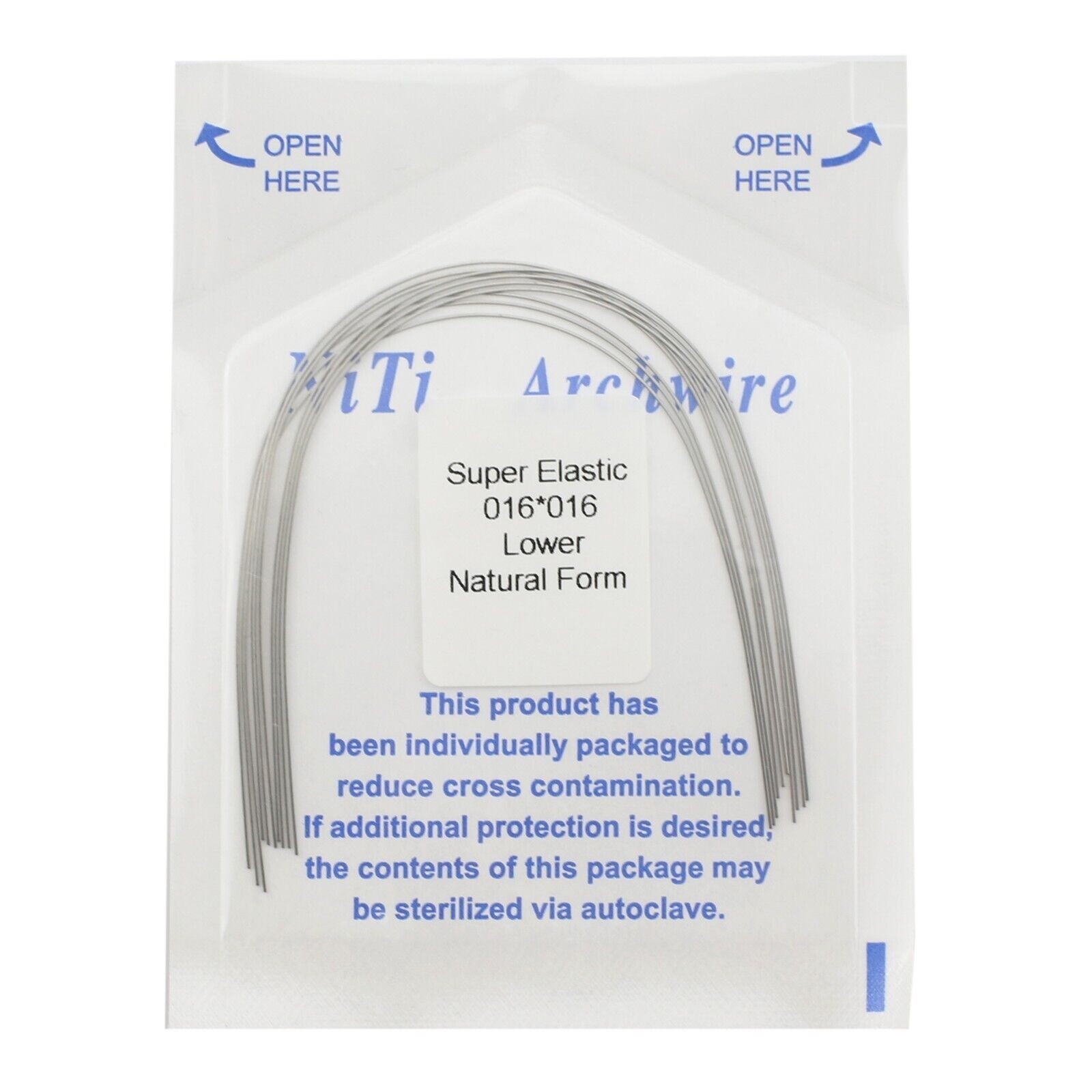 10Packs Dental NITI Ovoid/Natural/Square Form Rectangular Arch Wires Upper/Lower