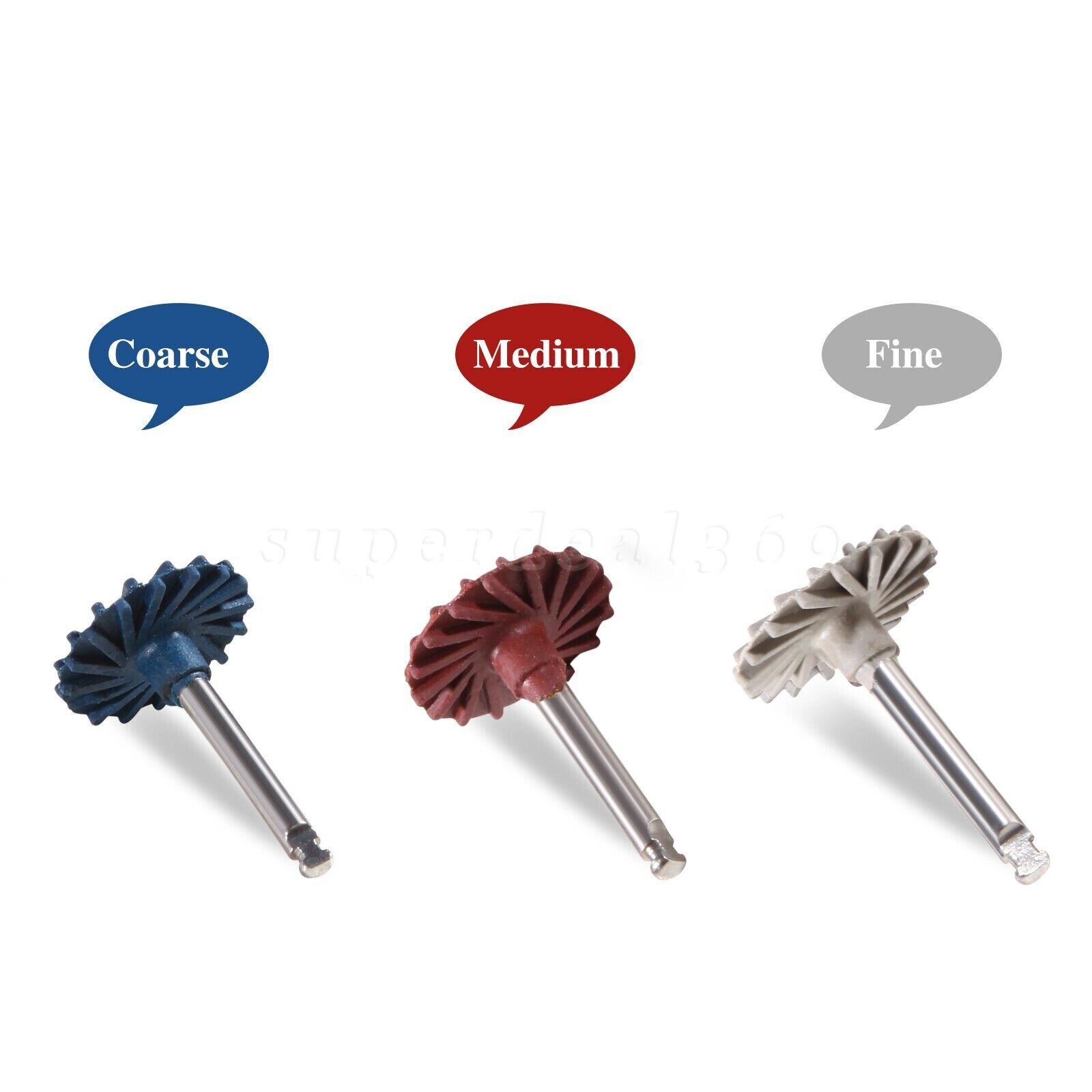 6*Dental Composite Polishing Diamond Burs RA 2.35mm Disc Rubber Wheel Kit ty